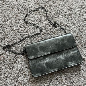 Fredi Alynn Metallic Grey Clutch